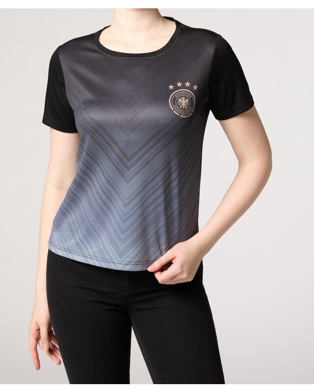 Germany football sports shirt for women, black (KiK Fußball Sport-Shirt Deutschland (schwarz)) — KiK, authentic German product in Morocco