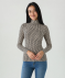 Langarmshirt mit Rollkragen schwarz/creme