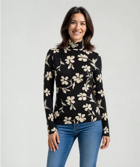 Langarmshirt mit Blumen