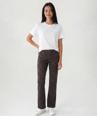 Jeans met luipaardprint
