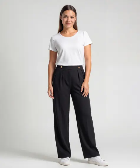 Schwarze Pull-on-Hose