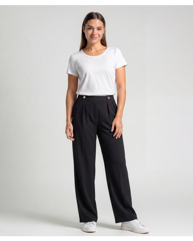 Pantalon à enfiler femme, noir (KiK Schwarze Pull-on-Hose (schwarz)) — KiK, produit allemand authentique au Maroc