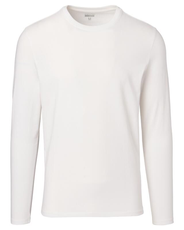 Basic long-sleeve top for men, white (KiK Basic Langarmshirt (weiß)) — KiK, authentic German product in Morocco