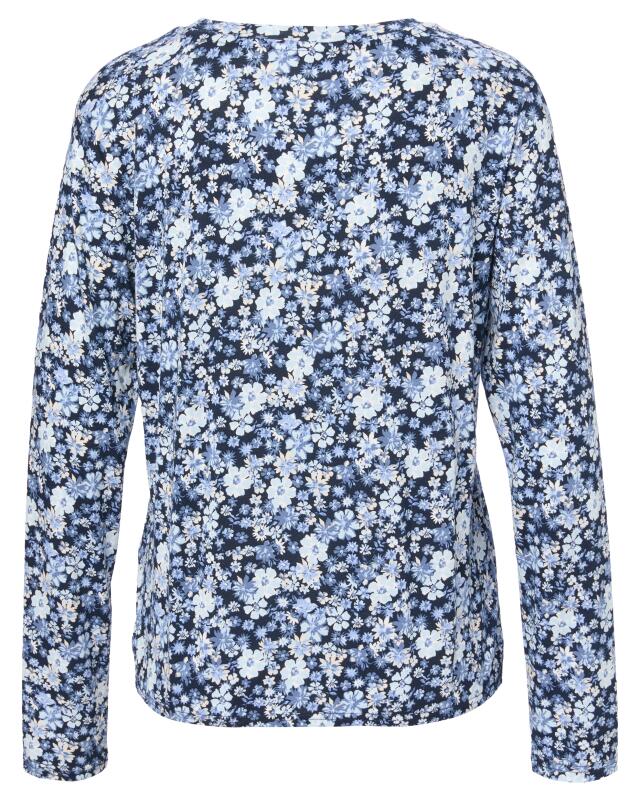 Patterned long-sleeve top for women, blue printed (KiK Langarmshirt mit Muster (blau bedruckt)) — KiK, authentic German product in Morocco