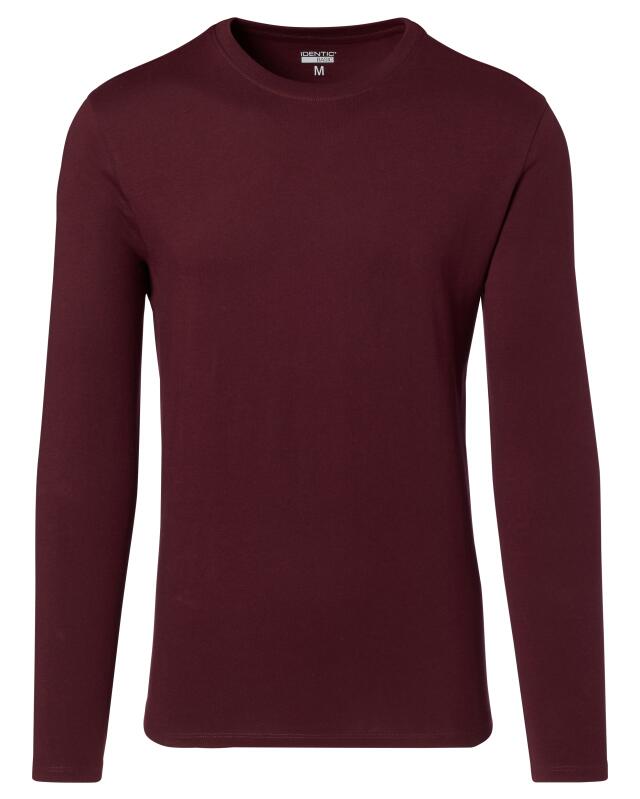 T-shirt à manches longues basique homme, bordeaux (KiK Basic Langarmshirt (bordeaux)) — KiK, produit allemand authentique au Maroc