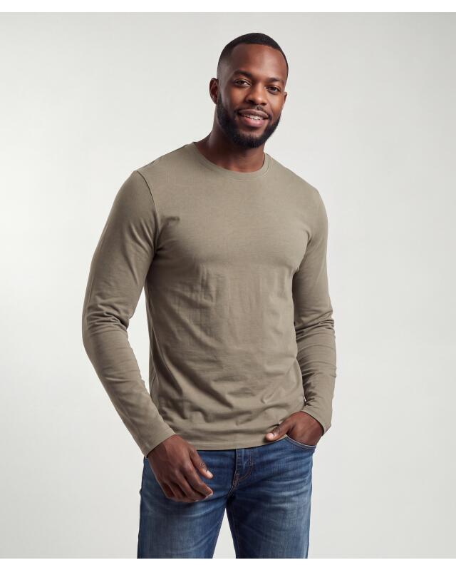 تيشيرت بأكمام طويلة أساسي للرجال، كاكي (KiK Basic Langarmshirt (Khaki)) — KiK, منتج ألماني أصلي في المغرب