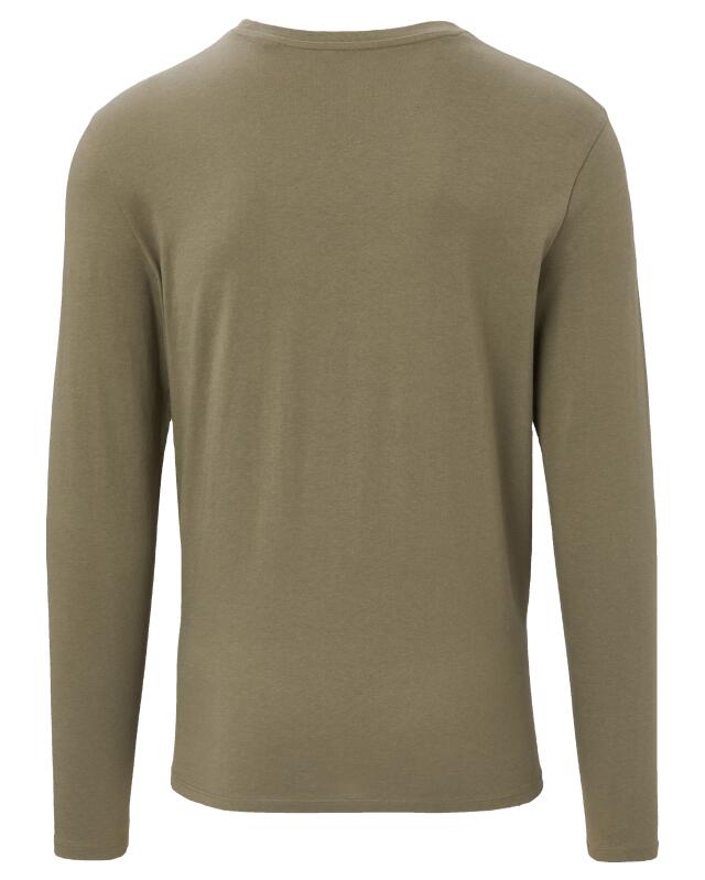 تيشيرت بأكمام طويلة أساسي للرجال، كاكي (KiK Basic Langarmshirt (Khaki)) — KiK, منتج ألماني أصلي في المغرب