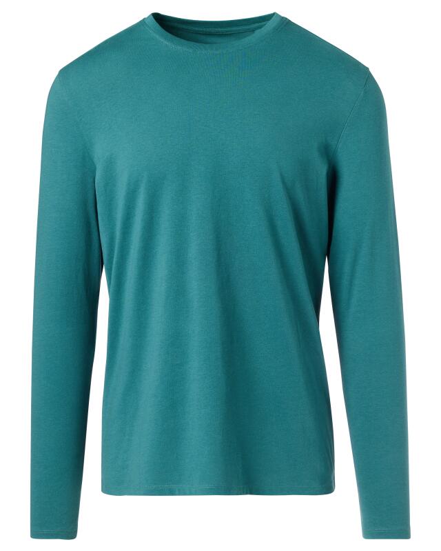 تيشيرت بأكمام طويلة أساسي للرجال، أخضر صنوبري (KiK Basic Langarmshirt (tanne)) — KiK, منتج ألماني أصلي في المغرب