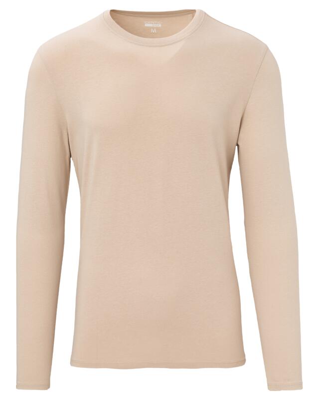 Basic long-sleeve top for men, natural (KiK Basic Langarmshirt (naturfarben)) — KiK, authentic German product in Morocco