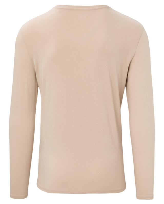 Basic long-sleeve top for men, natural (KiK Basic Langarmshirt (naturfarben)) — KiK, authentic German product in Morocco