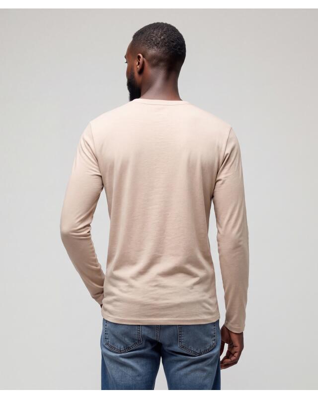 Basic long-sleeve top for men, natural (KiK Basic Langarmshirt (naturfarben)) — KiK, authentic German product in Morocco