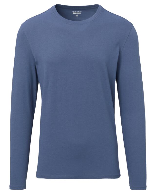 T-shirt à manches longues basique homme, bleu jean (KiK Basic Langarmshirt (jeansblau)) — KiK, produit allemand authentique au Maroc