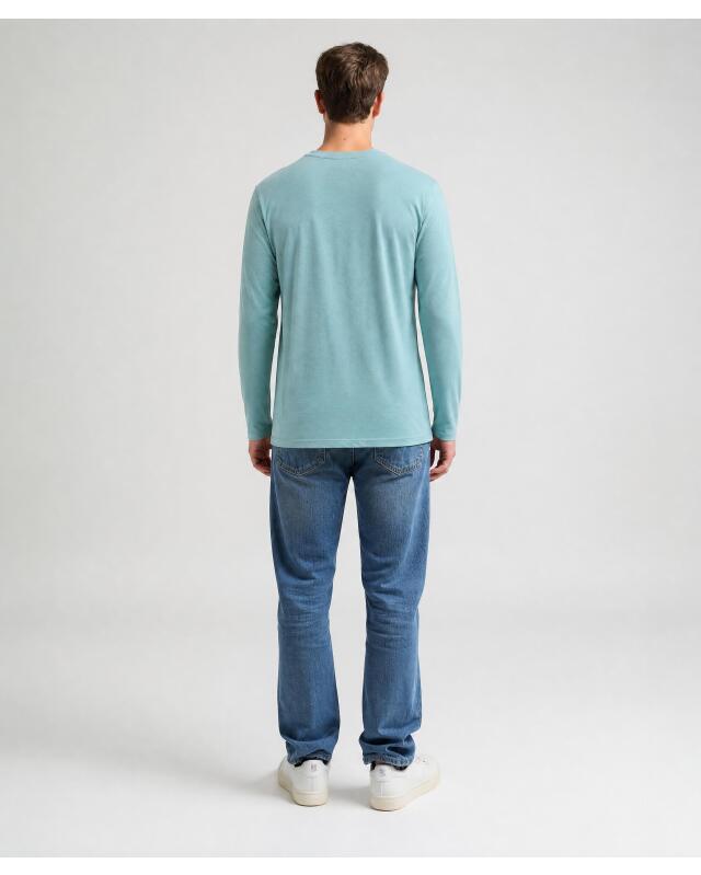 2-in-1-look long-sleeve top for men, petrol (KiK Langarmshirt 2-in-1-Optik (petrol)) — KiK, authentic German product in Morocco