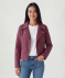 Moderne Kunstlederjacke lila