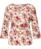 Crinkle-Shirt mit Blumen weiß/rosa