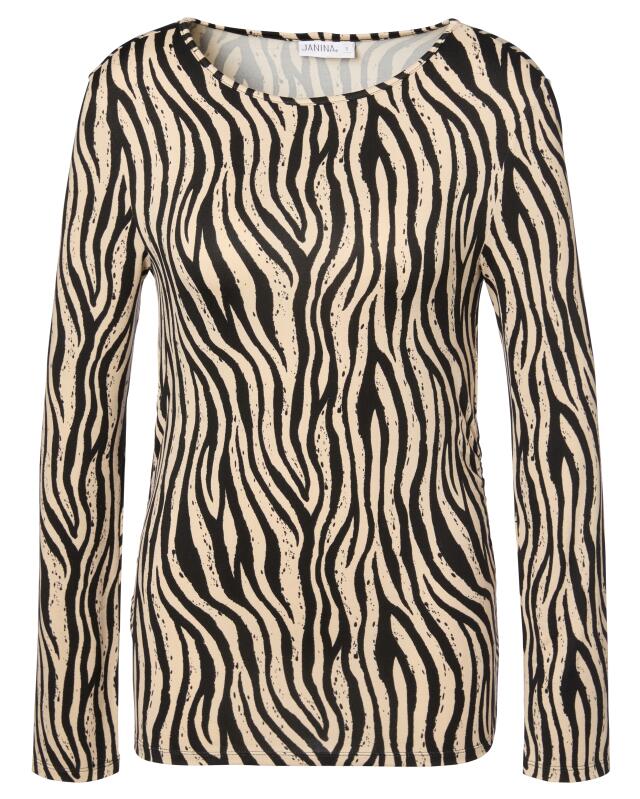 Zebra print long-sleeve top for women, zebra print (KiK Langarmshirt mit Zebramuster (Zebradruck)) — KiK, authentic German product in Morocco