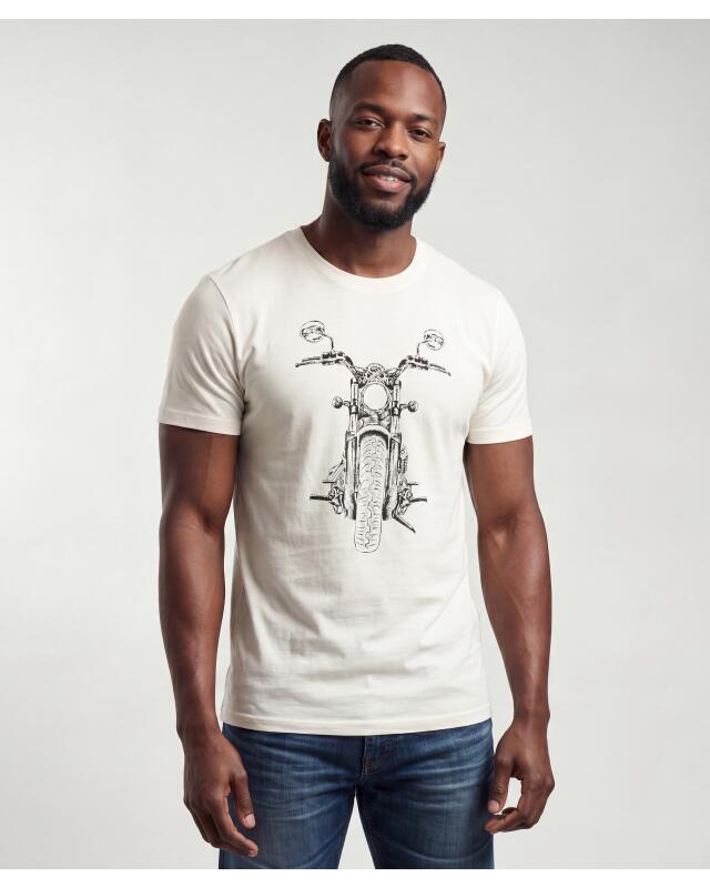 Motorbike T-shirt for men, off-white (KiK T-Shirt Motorrad (offwhite)) — KiK, authentic German product in Morocco