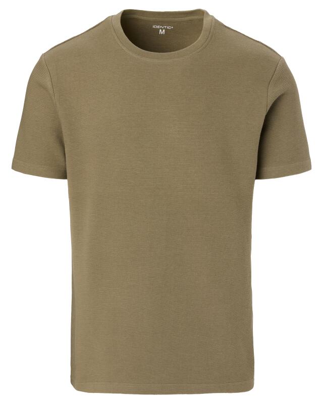 Ribbed T-shirt for men, khaki (KiK Rippshirt (Khaki)) — KiK, authentic German product in Morocco