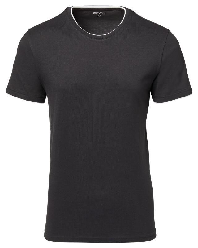 Double-layer-look T-shirt for men, black (KiK T-Shirt in Doppellagenoptik (schwarz)) — KiK, authentic German product in Morocco