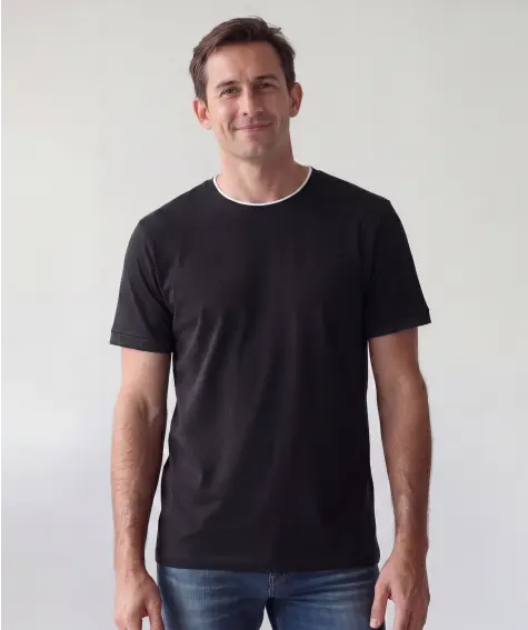 T-Shirt in Doppellagenoptik