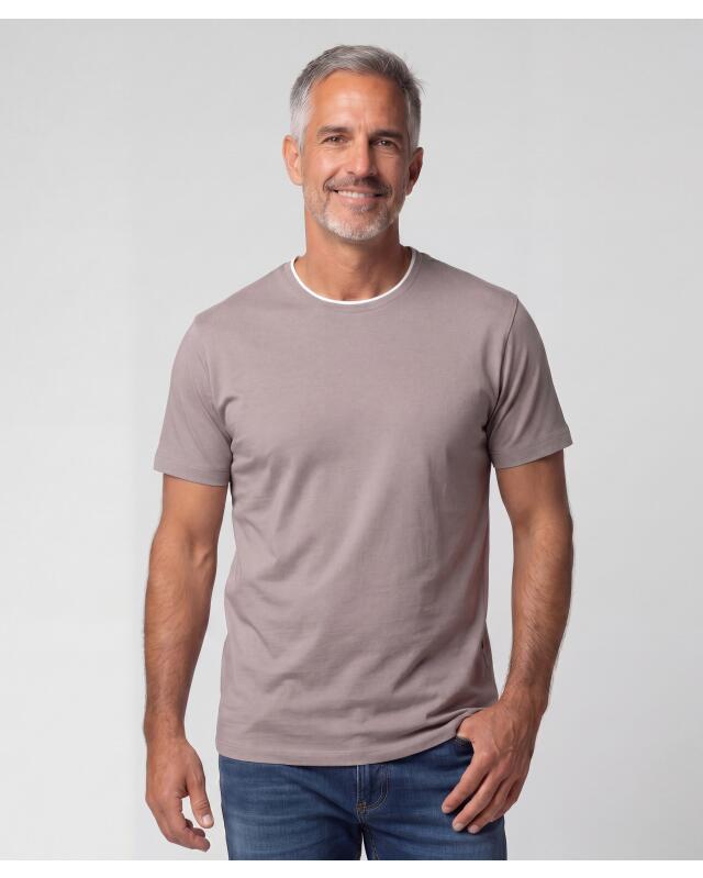 T-shirt effet double couche homme, gris (KiK T-Shirt in Doppellagenoptik (grau)) — KiK, produit allemand authentique au Maroc