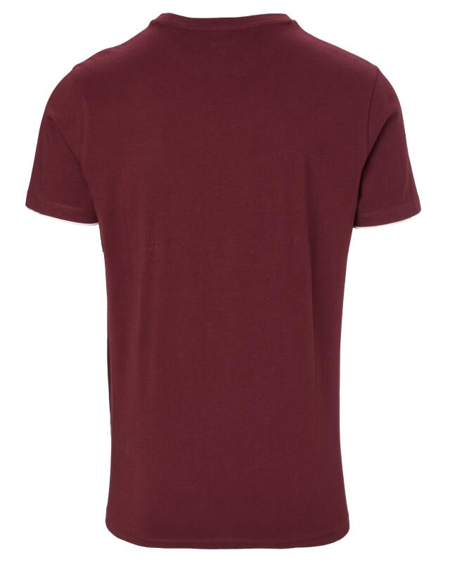 Double-layer-look T-shirt for men, burgundy (KiK T-Shirt in Doppellagenoptik (bordeaux)) — KiK, authentic German product in Morocco