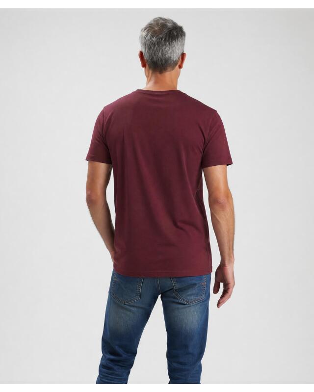 Double-layer-look T-shirt for men, burgundy (KiK T-Shirt in Doppellagenoptik (bordeaux)) — KiK, authentic German product in Morocco
