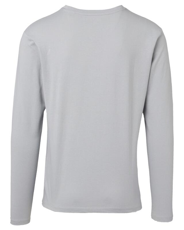 T-shirt manches longues brodé homme, gris (KiK Langarmshirt mit Stickerei (grau)) — KiK, produit allemand authentique au Maroc