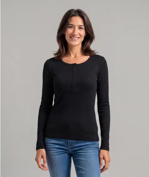 Geripptes Langarmshirt