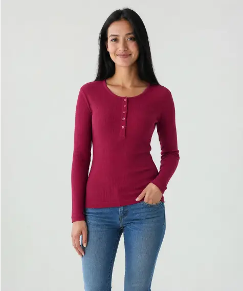Geripptes Langarmshirt