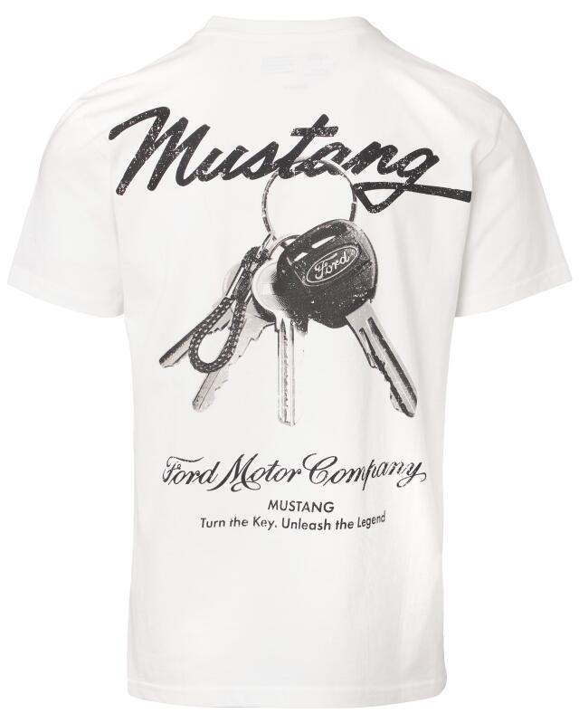 تيشيرت Ford Mustang للرجال، أبيض كسري (KiK Ford Mustang T-Shirt (offwhite)) — KiK, منتج ألماني أصلي في المغرب