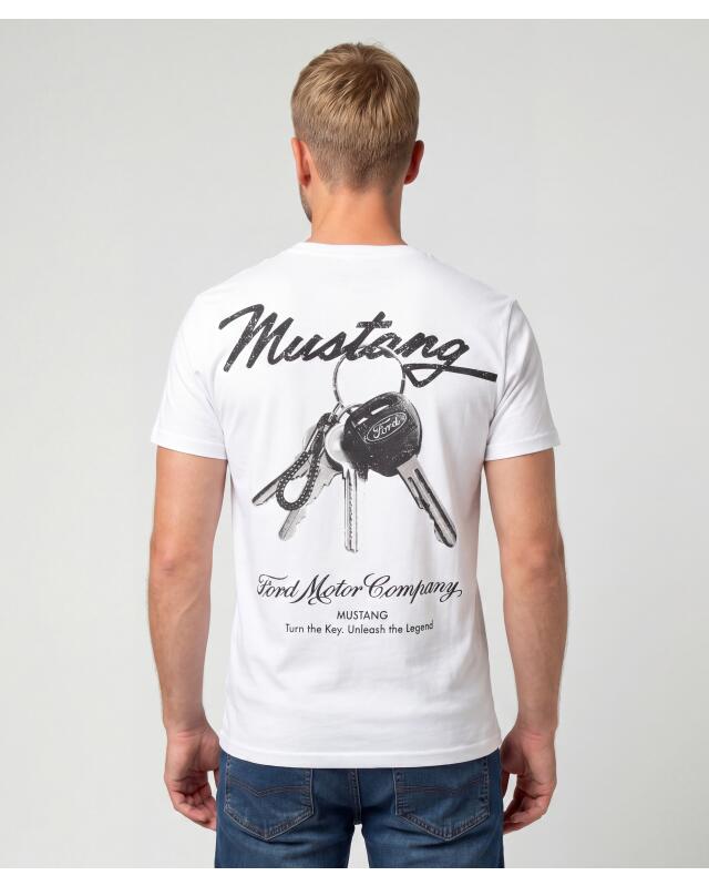 تيشيرت Ford Mustang للرجال، أبيض كسري (KiK Ford Mustang T-Shirt (offwhite)) — KiK, منتج ألماني أصلي في المغرب