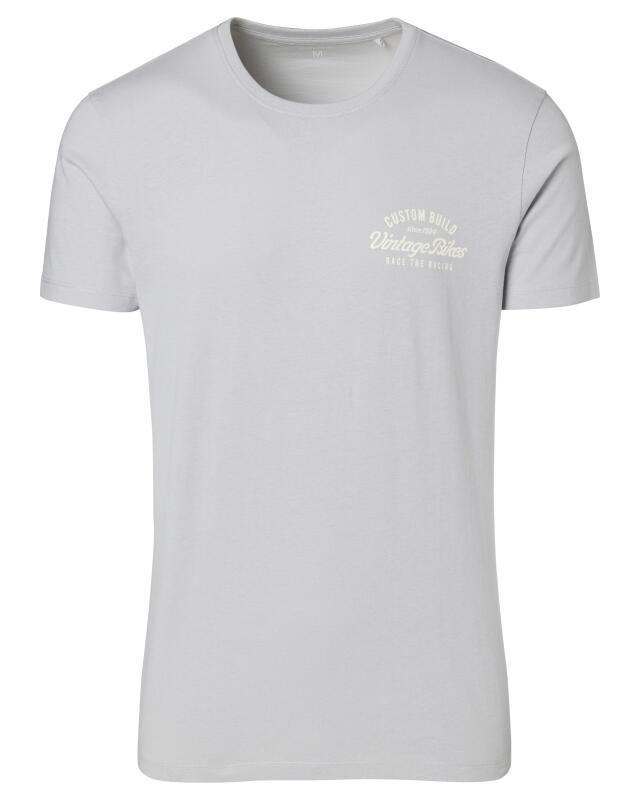 T-shirt à imprimé devant et dos homme, gris (KiK T-Shirt mit Front- und Backprint (grau)) — KiK, produit allemand authentique au Maroc