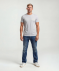 T-Shirt mit Front- und Backprint grau