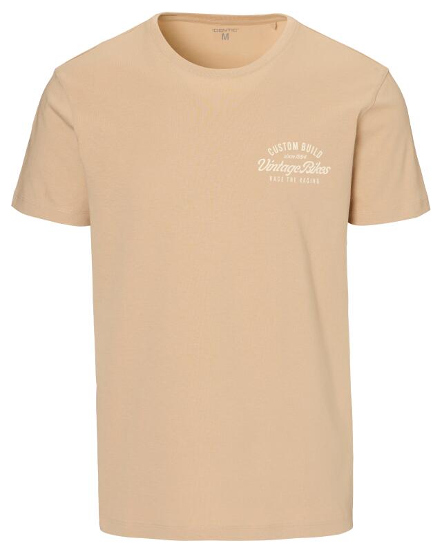 T-shirt à imprimé devant et dos homme, écru (KiK T-Shirt mit Front- und Backprint (naturfarben)) — KiK, produit allemand authentique au Maroc