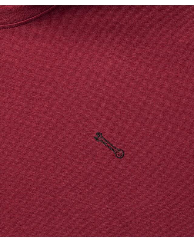 T-shirt brodé homme, rouge foncé (KiK T-Shirt mit Stickerei (dunkelrot)) — KiK, produit allemand authentique au Maroc