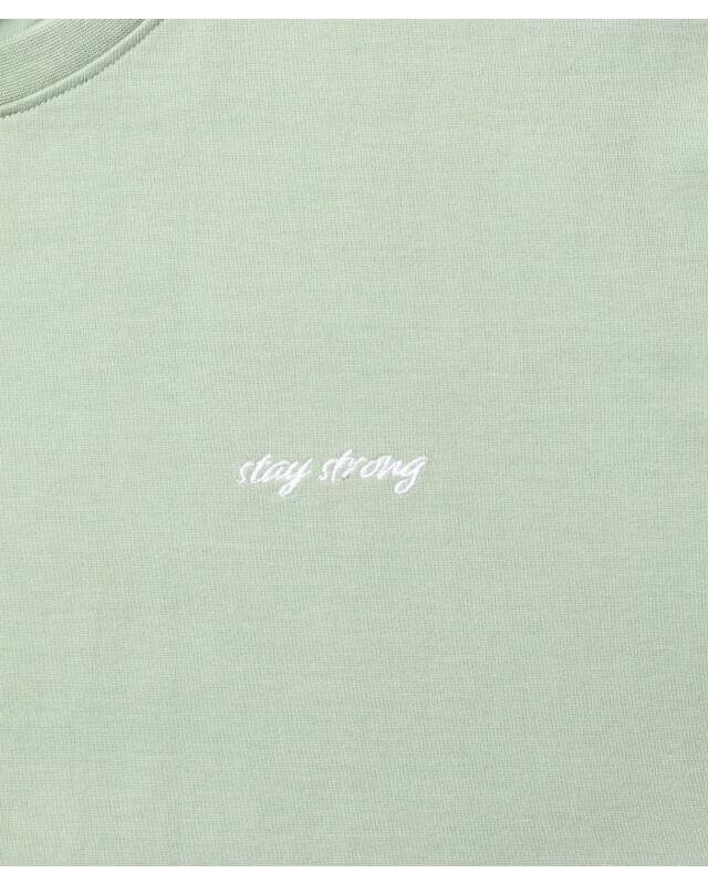 T-shirt with embroidery for men, light khaki (KiK T-Shirt mit Stickerei (hellkhaki)) — KiK, authentic German product in Morocco