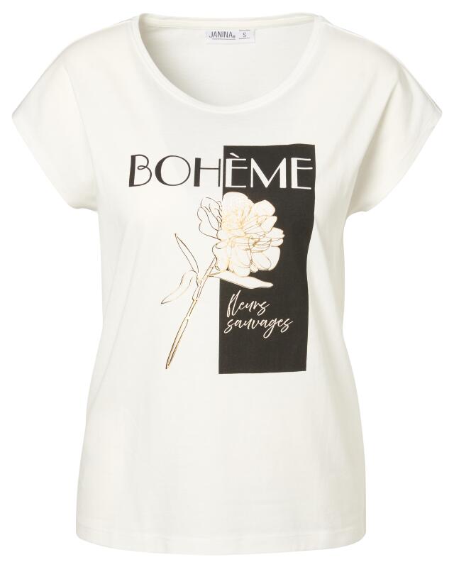T-shirt à détails scintillants femme, blanc (KiK T-Shirt mit schimmernden Details (weiß)) — KiK, produit allemand authentique au Maroc