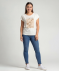 T-shirt met glanzende details wit bedrukt