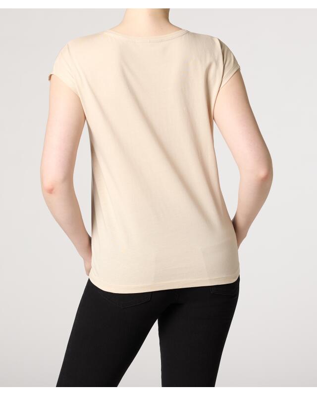 T-shirt à détails scintillants femme, crème (KiK T-Shirt mit schimmernden Details (creme)) — KiK, produit allemand authentique au Maroc