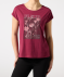 T-Shirt mit schimmernden Details beere