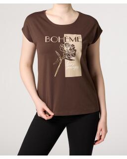 marron foncé imprimé