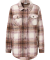 Flanelljacke mit Wollanteil braun kariert