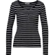 Camiseta de manga larga acanalada