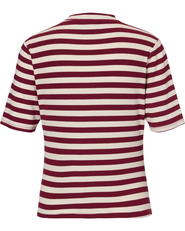 Striped T-shirt for women, red/white (KiK Gestreiftes Shirt (rot/weiß)) — KiK, authentic German product in Morocco