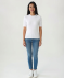 T-Shirt mit Zierknöpfen weiß
