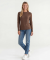 Langarmshirt mit strukturiertem Muster braun