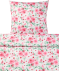 Mikrofaser-Bettwäsche mit Blumen rosa