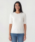 Geripptes Shirt weiß