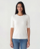T-shirt met ribboord wit
